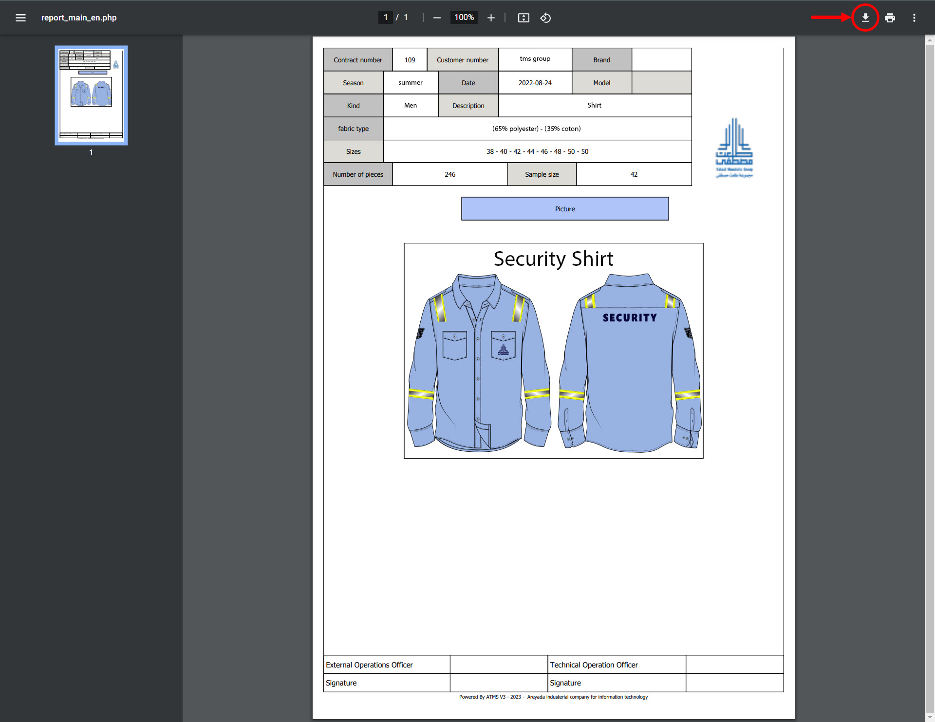 التقرير الرئيسي