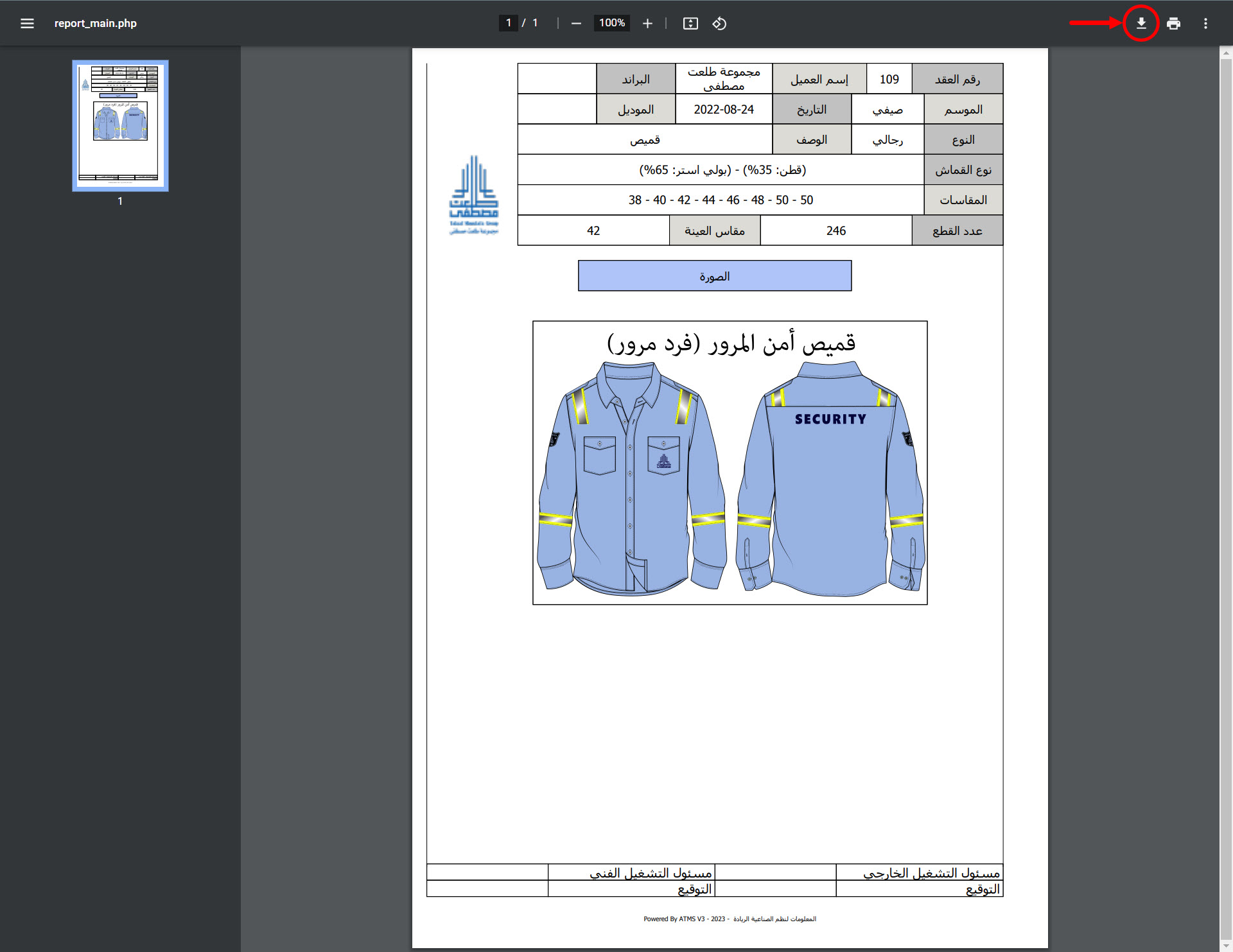 التقرير الرئيسي
